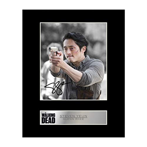 Steven Yeun, Glenn Rhee Signiertes Foto mit Passepartout, The Walking Dead #2, signiertes Geschenk, Bild von Iconic pics