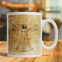 Da Vinci Becher, Vitruvian Man Geschenk, Kaffeetasse von IconicPassion