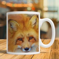 Rotfuchs Kaffeetasse, Tasse, Fuchs Aquarell, Ölgemälde von IconicPassion