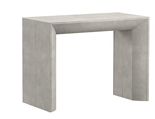 Iconico Home Telescopic Konsolentisch ausziehbar mit 5 Verlängerungen bis 280,5 cm, 90x48xh76 cm, Beton von Iconico Home