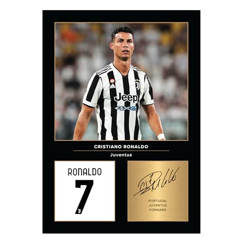 Icons Wall Art Cristiano Ronaldo Juventus signiertes A4-Foto, Geschenk für Juventus-Fans, digital reproduzierte Unterschrift, ungerahmt Icons Wall Art Cristiano Ronaldo Juventus signiertes A4-Foto, Geschenk für Juventus-Fans, digital reproduzierte Unterschrift, ungerahmt von Icons Wall Art