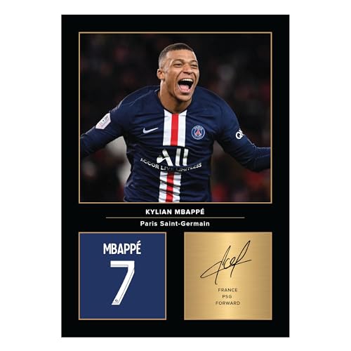 Icons Wall Art Kylian Mbappe signiertes Foto, A4, Geschenk für PSG-Fans, digital reproduziert, ungerahmt Icons Wall Art Kylian Mbappe signiertes Foto, A4, Geschenk für PSG-Fans, digital reproduziert, ungerahmt von Icons Wall Art