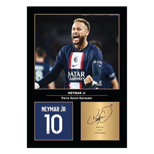 Icons Wall Art Neymar Jr signiertes Foto, A4, gedruckt, Geschenk für PSG-Fans, digital reproduziert, ungerahmt Icons Wall Art Neymar Jr signiertes Foto, A4, gedruckt, Geschenk für PSG-Fans, digital reproduziert, ungerahmt von Icons Wall Art