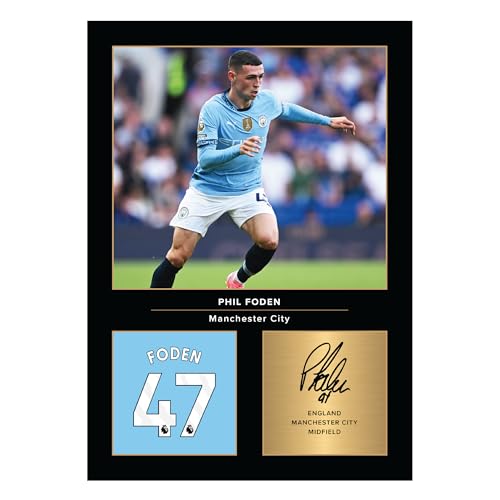Icons Wall Art Phil Foden signiertes Foto, A4, Geschenk für Manchester City Fans, digital reproduziert, ungerahmt Icons Wall Art Phil Foden signiertes Foto, A4, Geschenk für Manchester City Fans, digital reproduziert, ungerahmt von Icons Wall Art