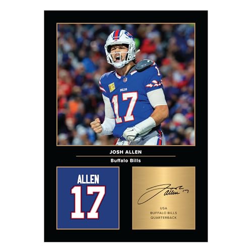 Icons Wall Art Signiertes Foto, A4, von Josh Allen, Geschenk für American Football-Fans, digital reproduzierte Unterschrift, ungerahmt Icons Wall Art Signiertes Foto, A4, von Josh Allen, Geschenk für American Football-Fans, digital reproduzierte Unterschrift, ungerahmt von Icons Wall Art