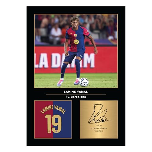 Icons Wall Art Signiertes Foto von Lamine Yamal Barcelona, A4, Geschenk für Barca-Fans, digital reproduzierte Unterschrift, ungerahmt Icons Wall Art Signiertes Foto von Lamine Yamal Barcelona, A4, Geschenk für Barca-Fans, digital reproduzierte Unterschrift, ungerahmt von Icons Wall Art