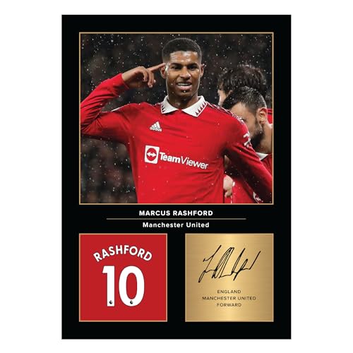 Icons Wall Art Signiertes Foto von Marcus Rashford, A4, Geschenk für Fußball-Fans, digital reproduziert, Unterschrift, ungerahmt Icons Wall Art Signiertes Foto von Marcus Rashford, A4, Geschenk für Fußball-Fans, digital reproduziert, Unterschrift, ungerahmt von Icons Wall Art