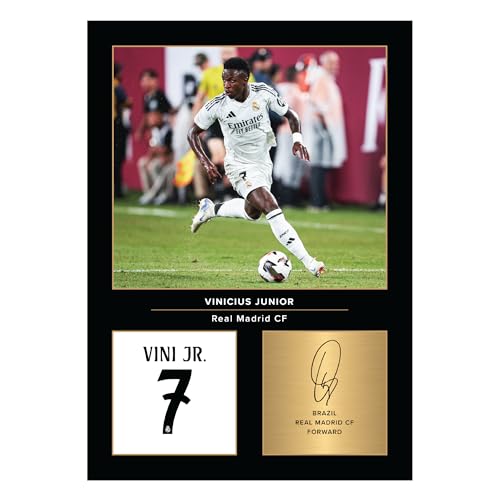 Icons Wall Art Vinicius Jr Real Madrid signiertes A4-Foto, Geschenk für Real Madrid-Fans, digital reproduziert, Signatur, ungerahmt Icons Wall Art Vinicius Jr Real Madrid signiertes A4-Foto, Geschenk für Real Madrid-Fans, digital reproduziert, Signatur, ungerahmt von Icons Wall Art