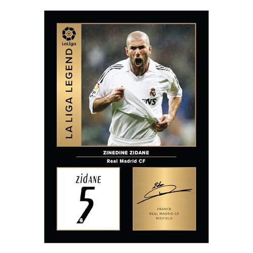 Icons Wall Art Zinedine Zidane Real Madrid Legends signiertes A4-Foto, Geschenk für Real Madrid-Fans, digital reproduziert, Unterschrift, ungerahmt Icons Wall Art Zinedine Zidane Real Madrid Legends signiertes A4-Foto, Geschenk für Real Madrid-Fans, digital reproduziert, Unterschrift, ungerahmt von Icons Wall Art