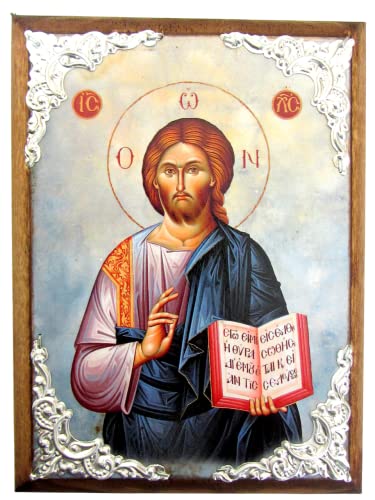 AM30 Ikone aus Holz, griechisch-christlich-orthodoxe Ikone Jesus Christus von IconsGr