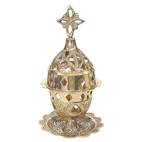 Griechisch Christian Orthodoxe Bronze Öl Lampe vergoldet – 9353b von IconsGr