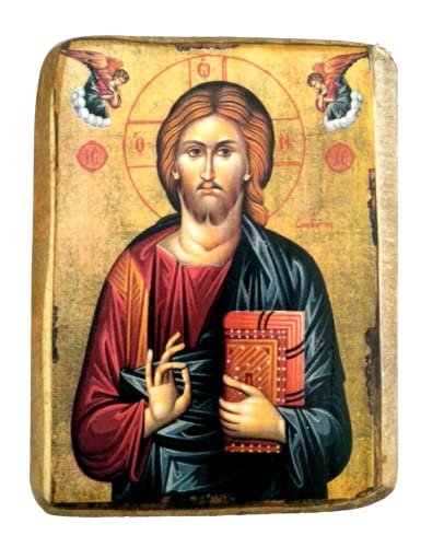 Holz Griechisch Christian-orthodoxen Holz Icon von Jesus Christus/A0 von IconsGr
