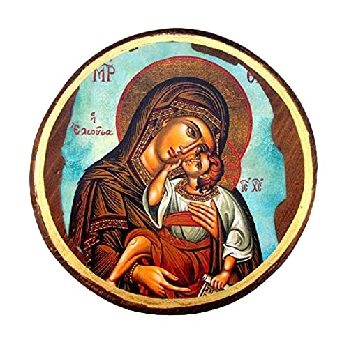 Handgefertigte Holzikone der Jungfrau Maria & Jesus Christus ST2 Handgefertigte Holzikone der Jungfrau Maria & Jesus Christus ST2 von IconsGr