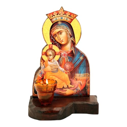 Holz Griechisch Christian Orthodoxe Holz Icon von Mutter von Jesus & Jesus/MP8 von IconsGr