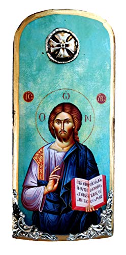 K30 Holzikone von Jesus Christus von Iconsgr