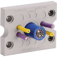 Icotek KEL-DPZ-B25 Kabeldurchführungsplatte Klemm-Ø (max.) 6.5mm Polyamid, Elastomer Grau 1St. von Icotek