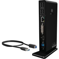 IB-DK2241AC 11-in-1 USB 3.0 Type-A DockingStation mit zwei Videoanschlüssen von Icy Box