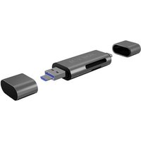 ICY BOX Externer Speicherkartenleser USB-C®, USB 3.2 Gen 1 (USB 3.0), Micro USB 2.0 Anthrazit von Icy Box