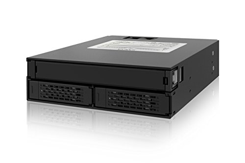 Wechselrahmen für 2X 2,5 Zoll (6,4cm) SATA/SAS SSD/HDD und 1x SATA Slim ODD in 1x 5,25 Zoll (13,3cm) - Vollmetall - Icy Dock ToughArmor MB994IPO-3SB von ICY DOCK