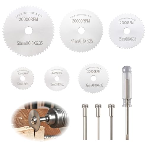 10 Stück HSS Kreissägeblätter Multifunktionswerkzeuge – 6-teilig mit Schraubendreher, Präzisions-Trennscheiben in 6 Größen zum Schneiden von Holz, Kunststoff und Metall 10 Stück HSS Kreissägeblätter Multifunktionswerkzeuge – 6-teilig mit Schraubendreher, Präzisions-Trennscheiben in 6 Größen zum Schneiden von Holz, Kunststoff und Metall von Icyowls
