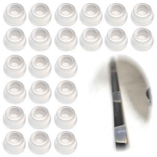24 Stück Selbstklebende Gummifüße Silikonpads Transparente Elastische Puffer Dämpfer Stoßdämpfende,Gummipuffer Selbstklebend Rund, Schutzknöpfe für Türstopper Wand von Icyowls