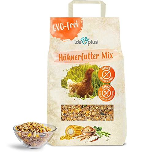 Ida Plus - Hühnerfutter Mix - Ausgewogenes Hühner Alleinfutter - 5 Kg - OHNE GENTECHNIK - Enthält Calcium und Vitamine - Ganzjahresmischung - Bestens für Futterautomaten geeignet Ida Plus - Hühnerfutter Mix - Ausgewogenes Hühner Alleinfutter - 5 Kg - OHNE GENTECHNIK - Enthält Calcium und Vitamine - Ganzjahresmischung - Bestens für Futterautomaten geeignet von Ida Plus