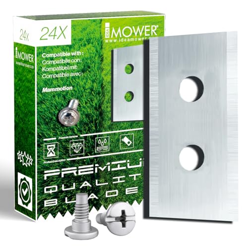 Idea Mower Ersatzmesser für Mähroboter Premium Mähroboter kompatibel mit Mammotion Luba | Packung mit 24 Klingen | wetterfeste langlebige Messer von Idea Mower