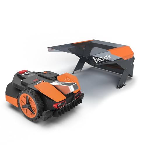 Idea Mower Mobius Mähroboter Garage Kompatibel mit Worx Vision | Rasenmähroboter Garage Hergestellt aus Polycarbonat mit 2UV-Schutz, Edelstahl und Aluminium-Verbundplatten von Idea Mower