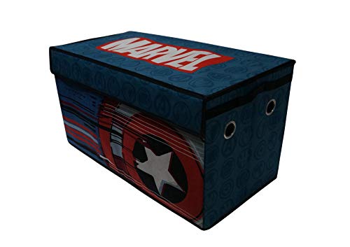 Idea Nuova Marvel Avengers Faltbare Kinderspielzeug-Aufbewahrungsbox, langlebig mit Deckel von Marvel