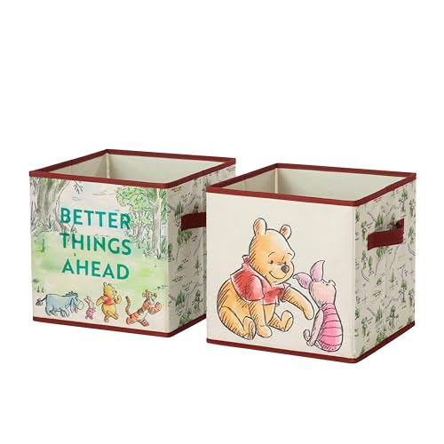 Idea Nuova Winnie Puuh Aufbewahrungswürfel mit Griffen, 25,4 x 25,4 x 25,4 cm, 2 Stück von Idea Nuova