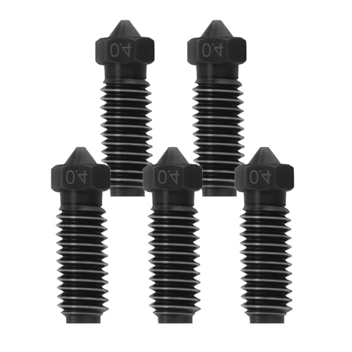 IdeaFormer 5Pcs Kobra 3 Gehärtetem Stahl Düse 0,4mm, Hardened Steel Kobra 3 Extruder Hotend Nozzle für Anycubic Kobra 3/Kobra 3 Combo 3D, Kobra S1 Drucker von IdeaFormer