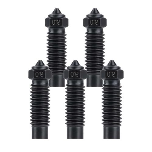 IdeaFormer 5Pcs 0.6mm Hardened Steel Nozzles für Elegoo Neptune 4 Plus/Netune 4 Max, Extruder Hotend Düse Gehärteter Stahl Düsen für Neptune 4 Plus/Netune 4 Max 3D Drucker von IdeaFormer
