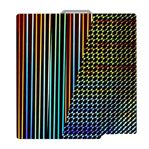 IdeaFormer H1H Druckplatte für Bambulab X1C X1 X1E P1P P1S A1, Doppelseitig Textured Rainbow Steak+Phantom H1H Spring Steel Platte Druckbett für Bambu Lab 257x257mm von IdeaFormer