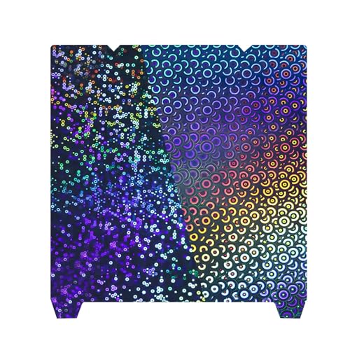 IdeaFormer Rainbow Circles+Kaleidoscope PEK Druckplatte 235x235mm, Federstahl PEK Build Plate Keine Magnetische Druckbett für Creality K1/K1C/Ender 3 S1/Pro/Ender 3 V3 SE/Ender 3 V3 KE/Ender 5 S1 von IdeaFormer