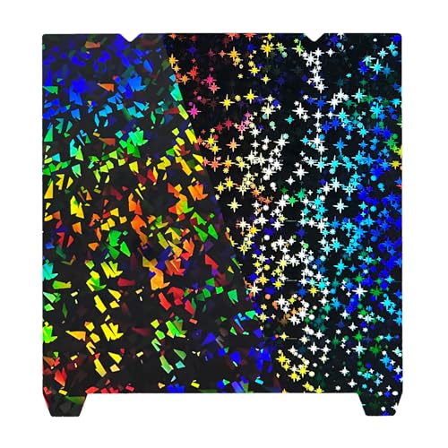 IdeaFormer Smooth Rainbow Confetti+Galaxy PEF Druckplatte 235x235mm, Federstahl PEF Build Plate Keine Magnetisch Druckbett für Creality K1C/K1/K1 SE/Ender 3 V3 SE/KE/Ender 3 S1/Pro/Ender 5 S1 von IdeaFormer