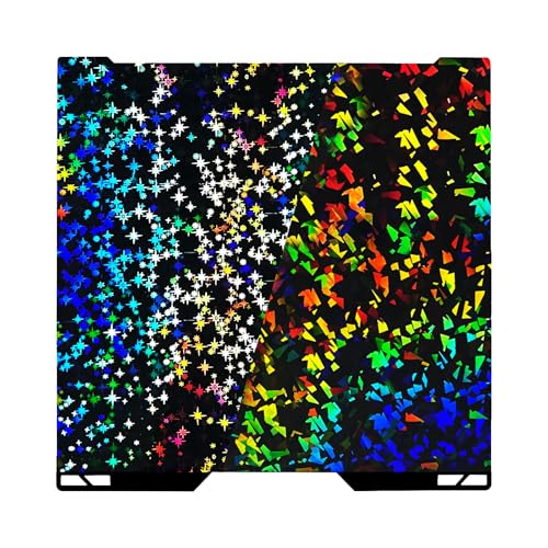 IdeaFormer PEF PEY Smooth Build Plate 347x355mm für Bambulab H2D, Rainbow Confetti PEF+Galaxy PEY Spring Steel Druckplatte für Bambu Lab H2D/H2D Combo von IdeaFormer