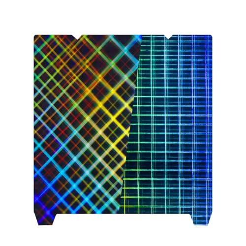 IdeaFormer Rainbow Mesh+Plaid PES Druckplatte für Creality K1/K1C/K1 SE/Ender 5 S1/Ender 3 S1 Pro/Ender 3 S1/Ender 3 V3 SE/KE, Federstahl PES Spring Steel Platte K1C Build Plate 235x235cm von IdeaFormer