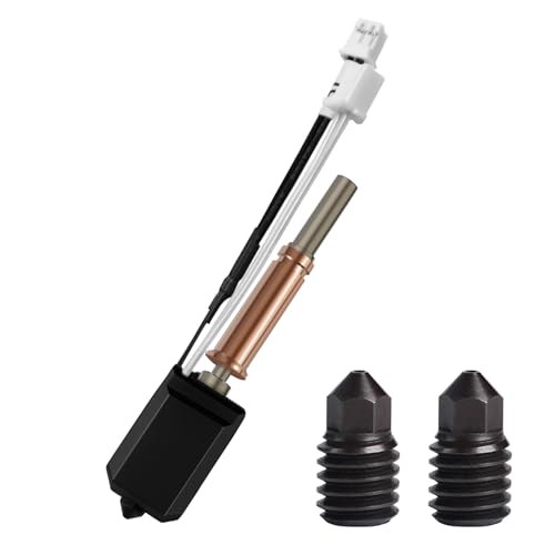 IdeaFormer Upgrade Kobra 3 Hotend Kit mit 2Pcs 0.4mm Hardened Steel Nozzles, 24V 60W Extruder Hot End Kit Keramik Hotend Heizelement Heizpatrone Thermistor für Anycubic Kobra 3 3D Drucker von IdeaFormer