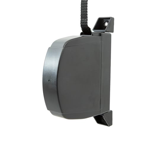 IdeaGenesis Faltbarer Rollladenwickler – Aufklappbarer Aufroller mit Band zur Befestigung an Wand oder Fensterrahmen – robustes Universalsystem (schwarzes Band, 14 mm) von IdeaGenesis