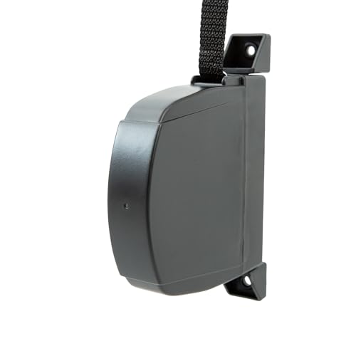 IdeaGenesis Faltbarer Rollladenwickler – Aufklappbarer Aufroller mit Band zur Befestigung an Wand oder Fensterrahmen – robustes Universalsystem (schwarzes Band, 18 mm) von IdeaGenesis