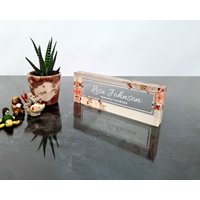 Mutter Geschenk, Masters Degree, Personalisierte Namensplatte Schreibtisch Plakette Benutzerdefinierte Acryl Exekutive Lehrer Geschenk von IdeaSide