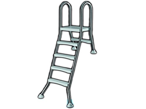 Ideal Eichenwald Poolleiter Hochbeckenleiter Schwimmbadleiter Edelstahlleiter Leiter 1,2/0,4m von Ideal Eichenwald