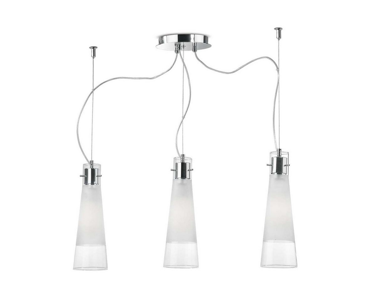 Ideal Lux Hängeleuchten Kuky Pendelleuchte Glas/Chrom E27, 1-/3-/4-flammig, dimmbar, LED wechselbar, Hängeleuchte von Ideal Lux