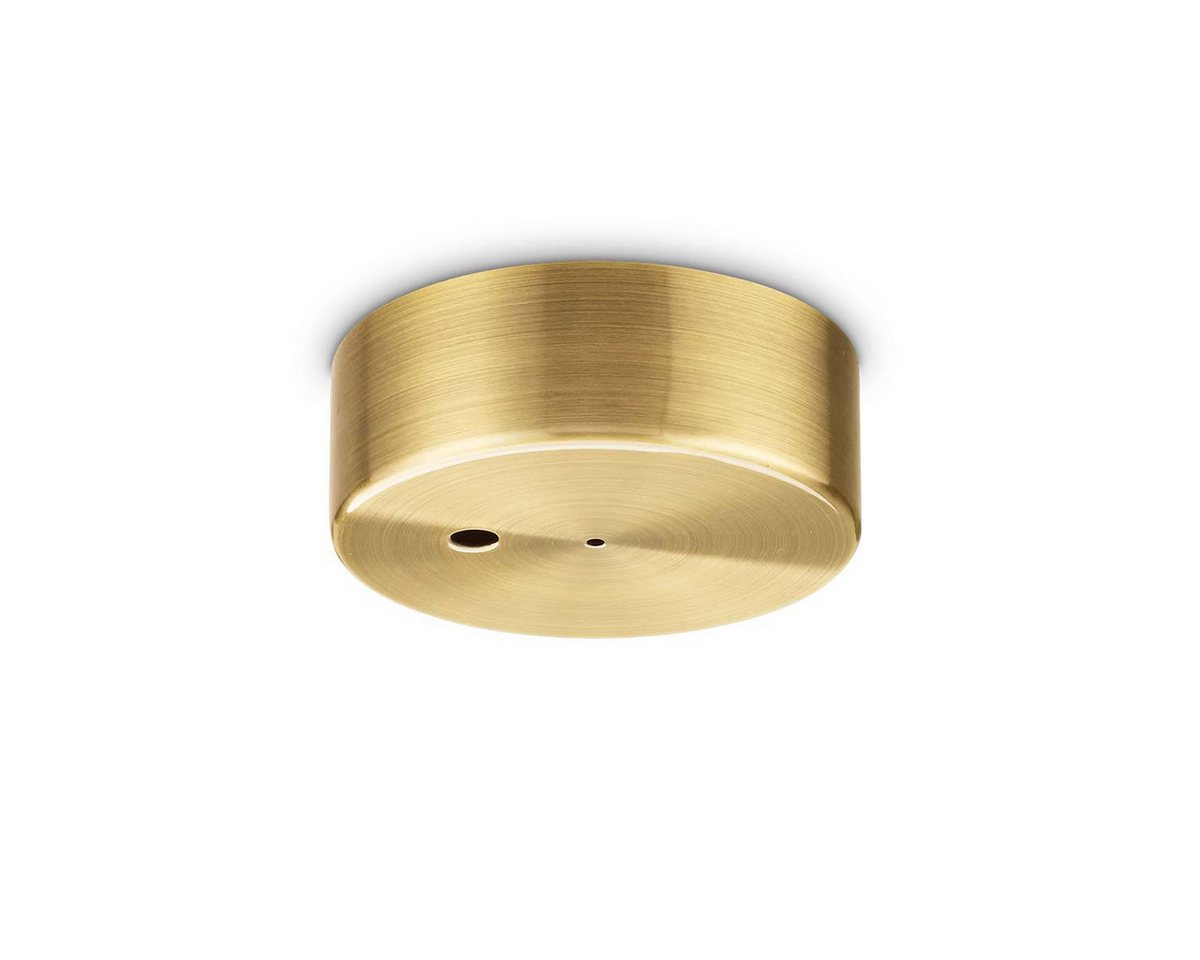 Ideal Lux Lampen-Verteiler Lampen Baldachin magnetisch 1-fach 1e1m, Ø: 9 cm, H: 3,3 cm, Messing von Ideal Lux