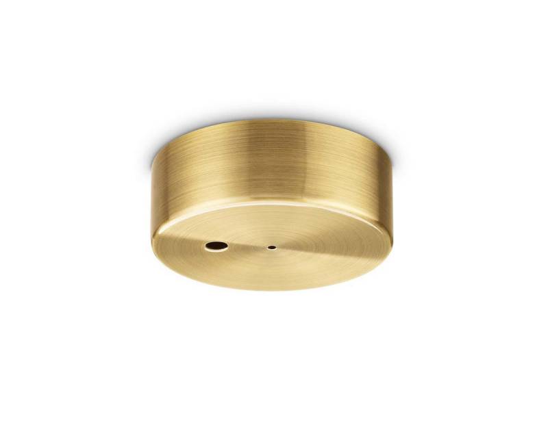 Ideal Lux Lampen-Verteiler Lampen Baldachin magnetisch 1-fach 1e1m, Ø: 9 cm, H: 3,3 cm, Messing von Ideal Lux