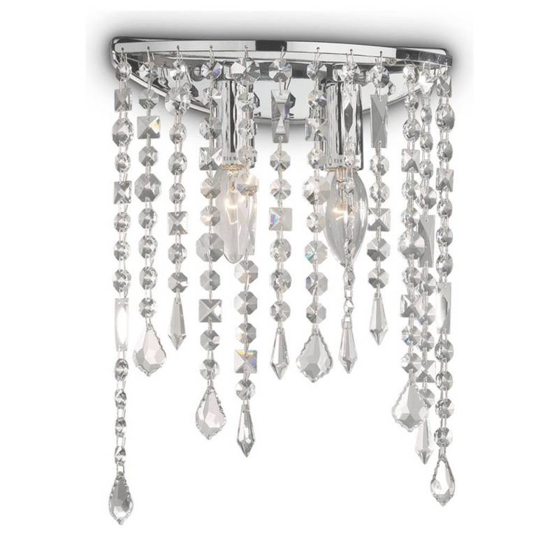 Ideal Lux Wandleuchte Wandleuchte Rain Clear aus Glas und Metall in Chrom 2xE14 von Ideal Lux