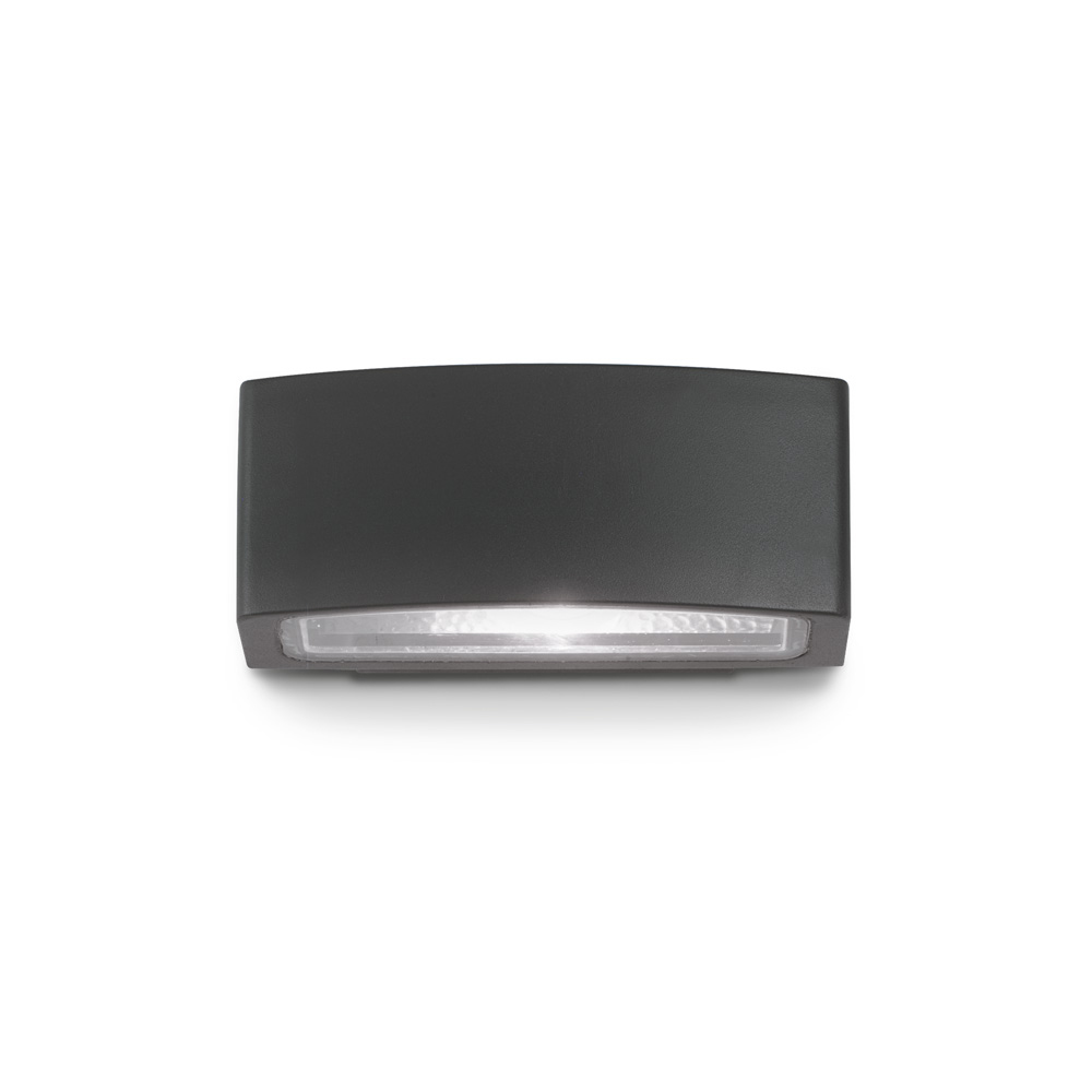 Lampada da parete in alluminio nera von Ideal Lux