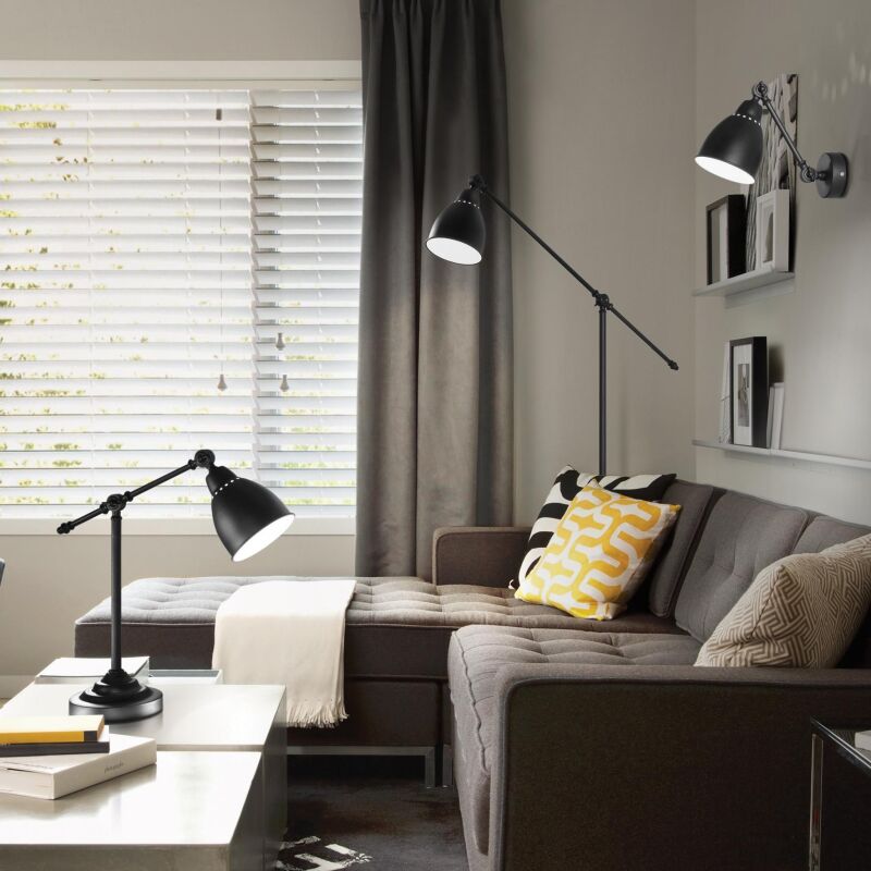 Stehleuchte Newton PT 1 Nero von Ideal Lux
