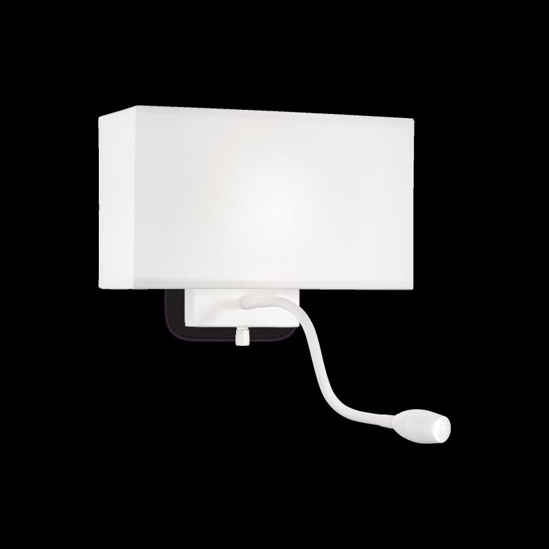 Wandleuchte Hotel AP2 All White mit LED Lesearm Wandleuchte Hotel AP2 All White mit LED Lesearm von Ideal Lux
