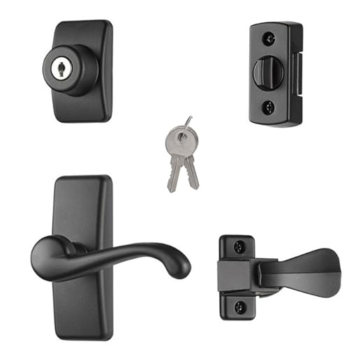 Ideal Security HK01-I-MB GL Türgriff-Set, 4-teilig, Mattschwarz von Ideal Security Inc.